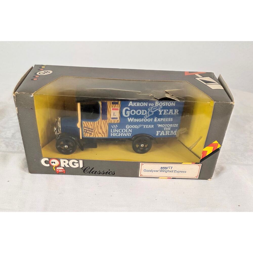Vtg. NOS Corgi 859/11 Goodyear Wingfoot Express Diecast Metal Model in Box Italy